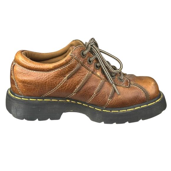 Vintage Y2k Dr. Martens Unisex Brown Leather Chunky Loafers Size  M 8 W 9 - Picture 4 of 10